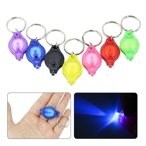 Promotional Gift Logo Service White LED Mini Plastic Keychain Light( Lot of 20 )