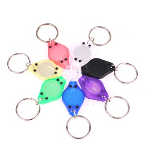 Promotional Gift Logo Service White LED Mini Plastic Keychain Light( Lot of 20 )