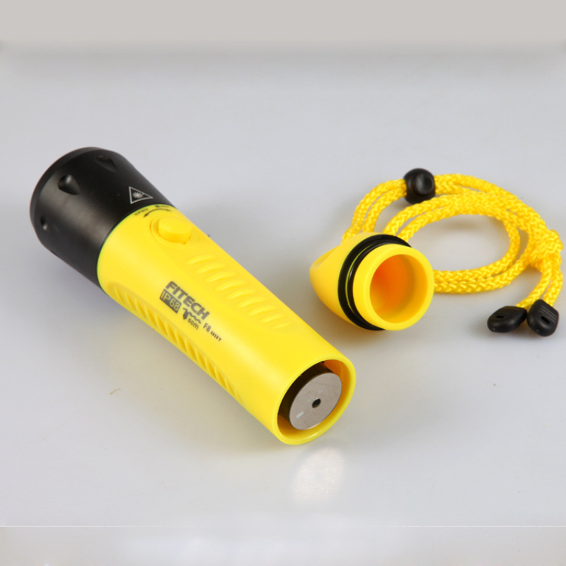 F8 IP68 Waterproof 800 Lumens LED Lamp Rechargeable Flashlight Scuba Light Diving Torch 