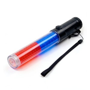 Mastiff X260RB Traffic Wand Safety Control Red with Green and White Light 3-mode LED Signal Bar