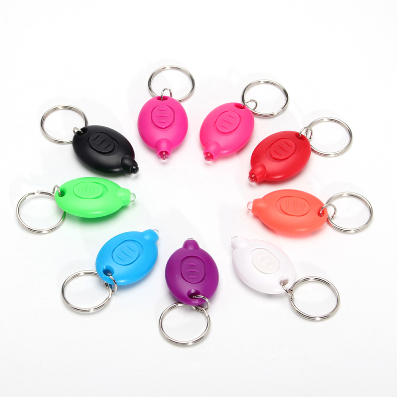 Promotional Mini Plastic Keychain Lamp Logo Service White LED Light ( Lot of 20 )