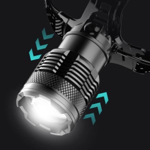 X8 Zoomable 3-mode LED Lamp Type-C Port Rechargeable Headlight 