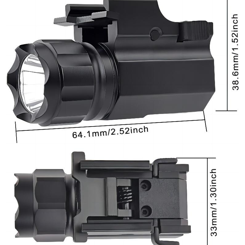 Mastiff P05 2-mode LED 20mm Weaver Picatinny Rail Quick Release Tactical Flashlight 