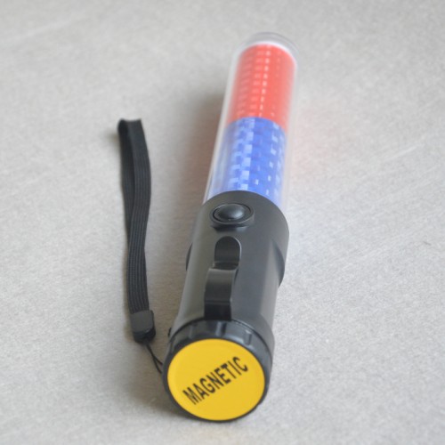 Mastiff X260RB Traffic Wand Safety Control Red with Green and White Light 3-mode LED Signal Bar
