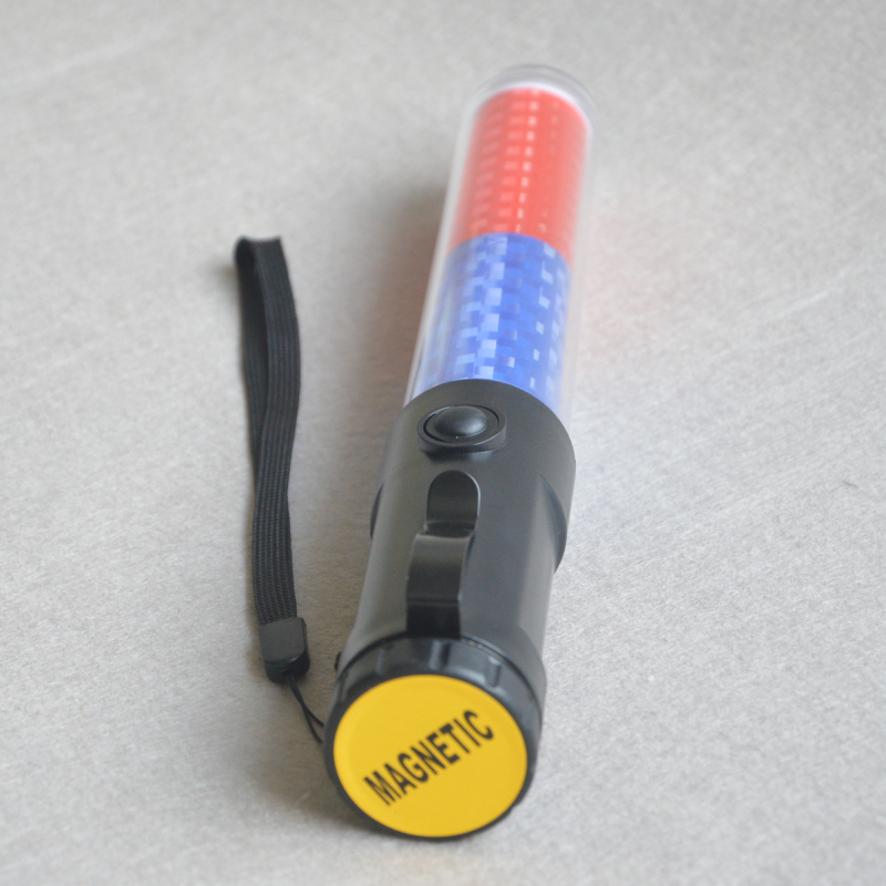 Mastiff X260RB Traffic Wand Safety Control Red with Green and White Light 3-mode LED Signal Bar 