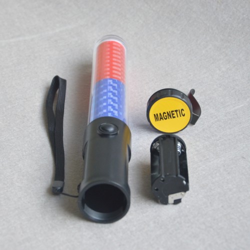 Mastiff X260RB Traffic Wand Safety Control Red with Green and White Light 3-mode LED Signal Bar