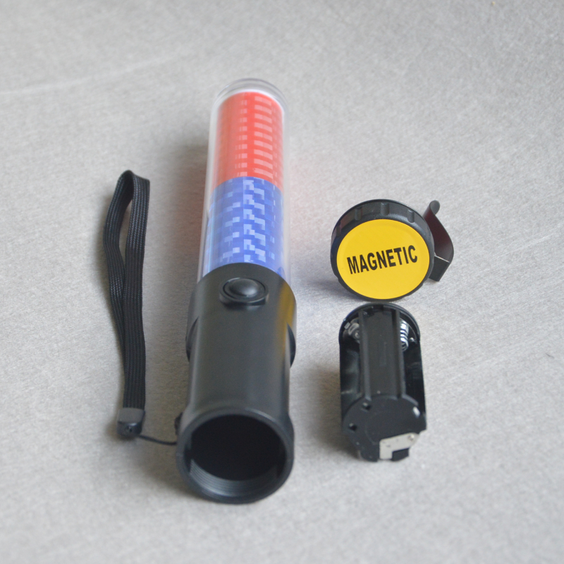Mastiff X260RB Traffic Wand Safety Control Red with Green and White Light 3-mode LED Signal Bar 