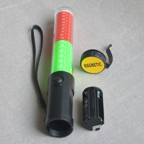 Mastiff X260RG Traffic Wand Safety Control Red with Green and White Light 3-mode LED Signal Bar