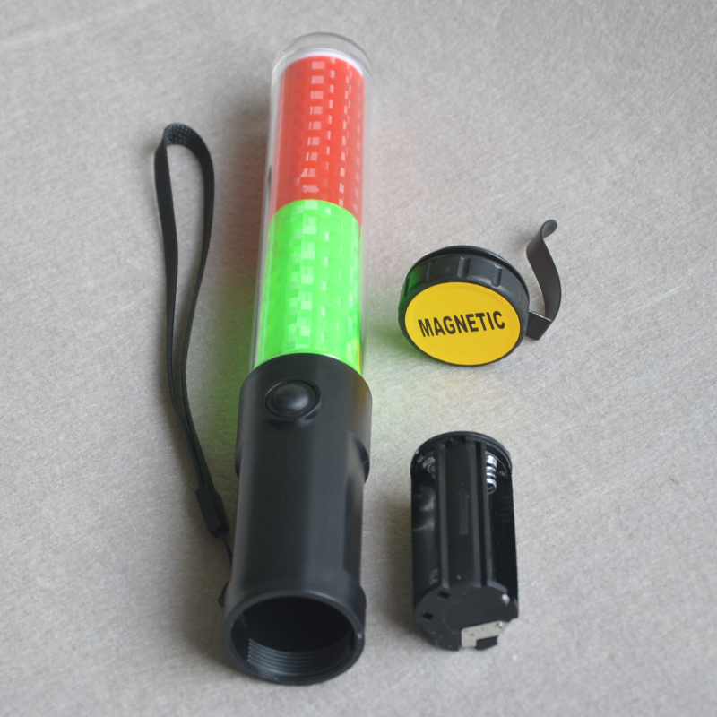 Mastiff X260RG Traffic Wand Safety Control Red with Green and White Light 3-mode LED Signal Bar 